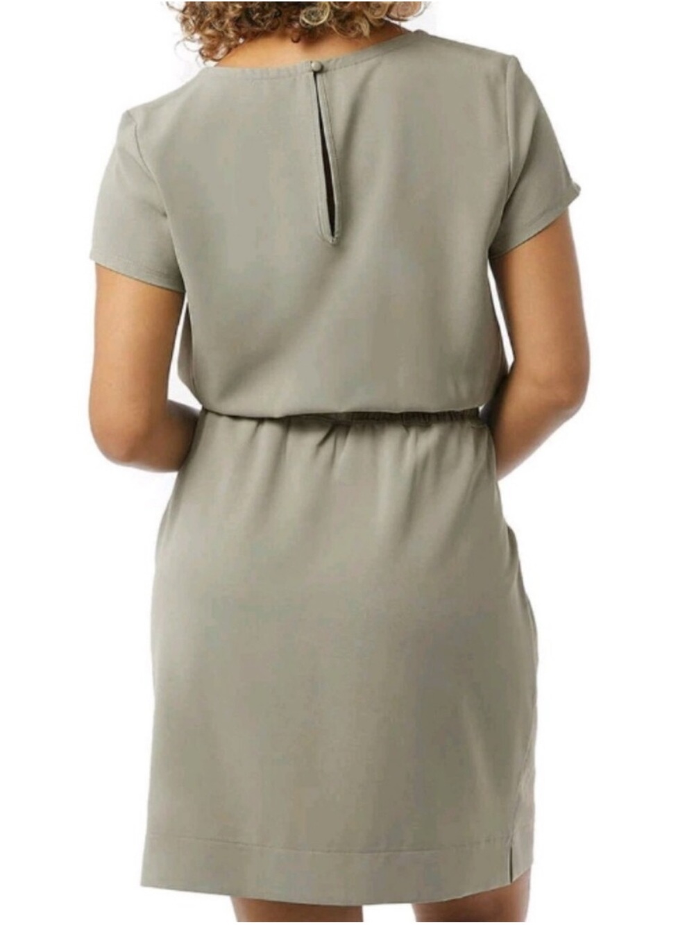 32 Degrees Cool Sage Green Soft Twill Drawstring Pocket Dress Mini XL - Picture 4 of 16